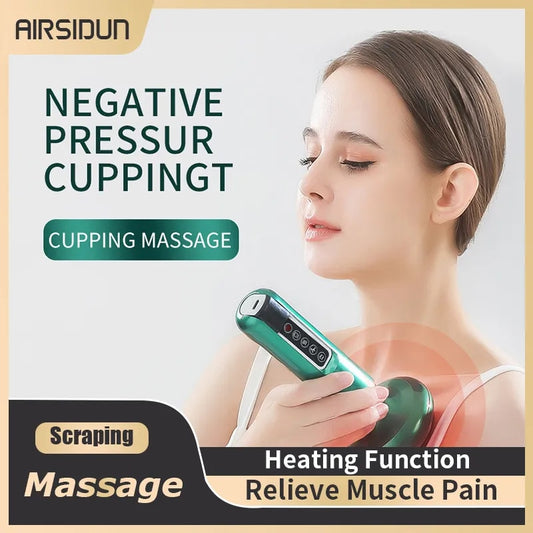 Tricolor Electric Massager GuaSha Anti Cellulite Vacuum Suction Cup  Beauty Hea image 0