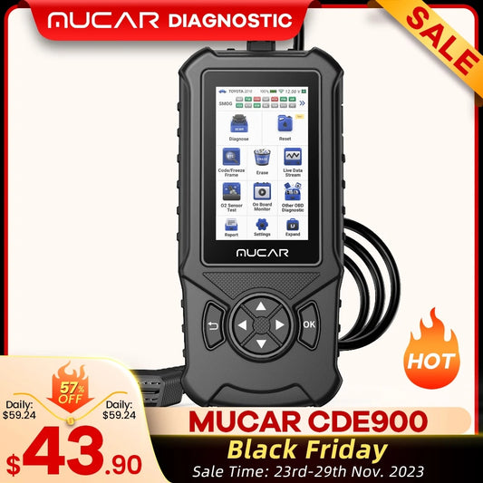 MUCAR CDE900/cde900 Pro OBD2 Diagnostic Tool Auto obd Scanner Brake Airbag Tran image 0