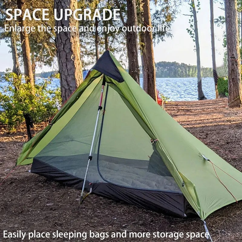 2021 New Version 230cm 3F UL GEAR Lanshan 1 Ultralight Camping 3/4 Season 15D S image 8