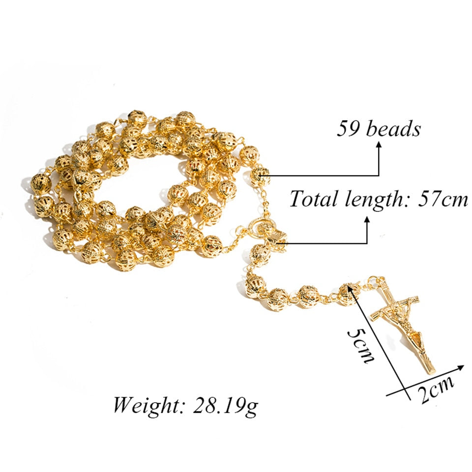 New Cross Necklace Crucifix Jesus Christian Virgin Mary Piece Pendant Gold image 6