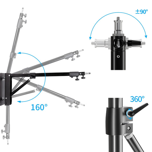 170cm 135cm Heavy Wall Mount Boom Arm Projector Bracket for Photography Studio image 0