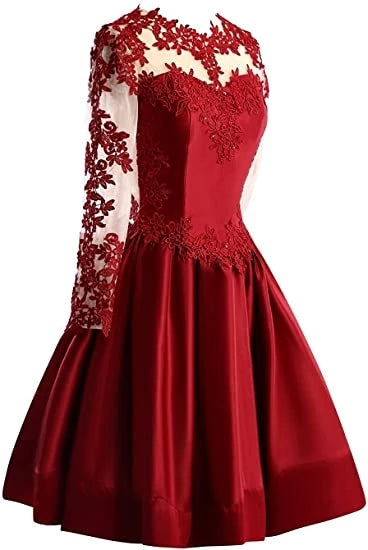 ANGELSBRIDEP Long Sleeves Homecoming Dress Vestidos De Festa Juniors Fashion Ap image 4