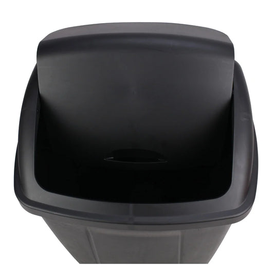 13 Gallon Durable Plastic Swing Top Trash Can Indoor Garbage Container Easy Cle image 0