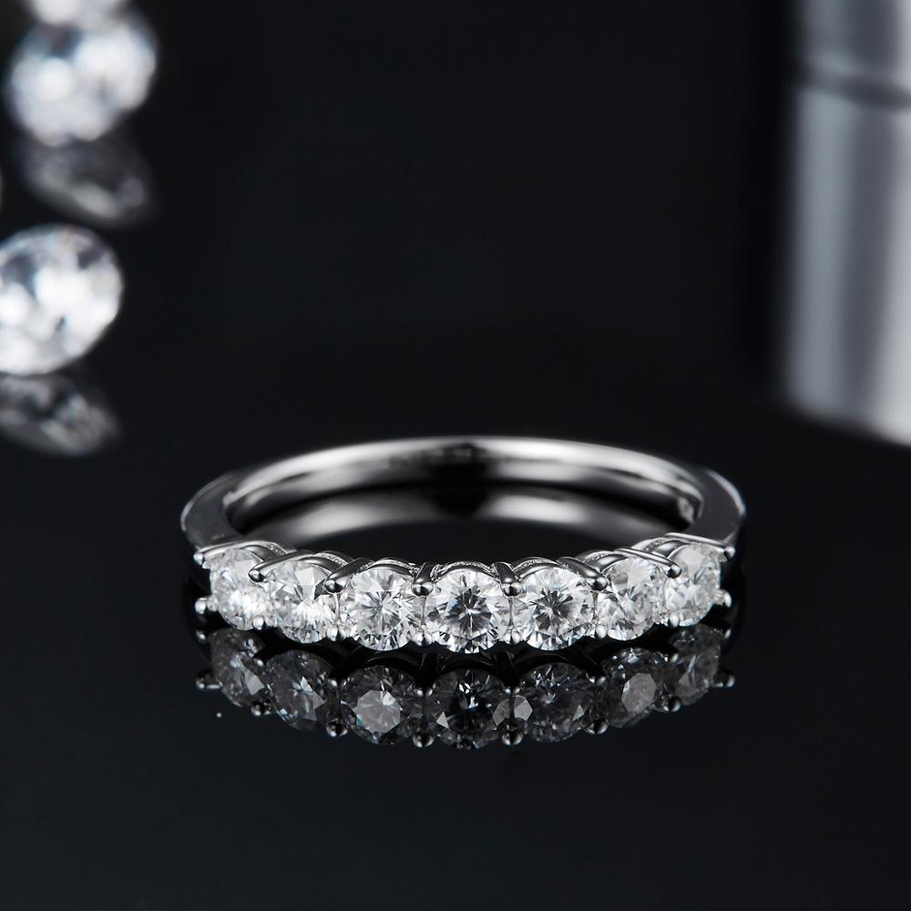 GEM'S BALLET 14K White Gold Moissanite Jewelry 0.7Ct VVS1 Classic Style Moissan image 4