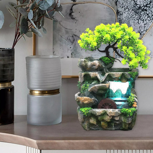 Indoor Water Fountains Crafts Living Room Table Rockery Waterfall Fountain image 0
