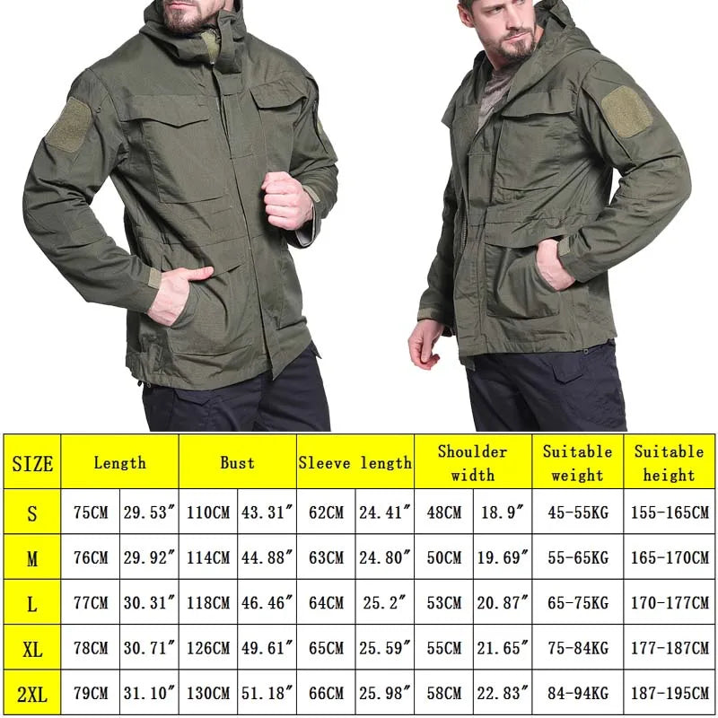 Tactical Jackets Clothes Windbreaker Field Jacket Mens Outdoor Waterproof Fligh image 3