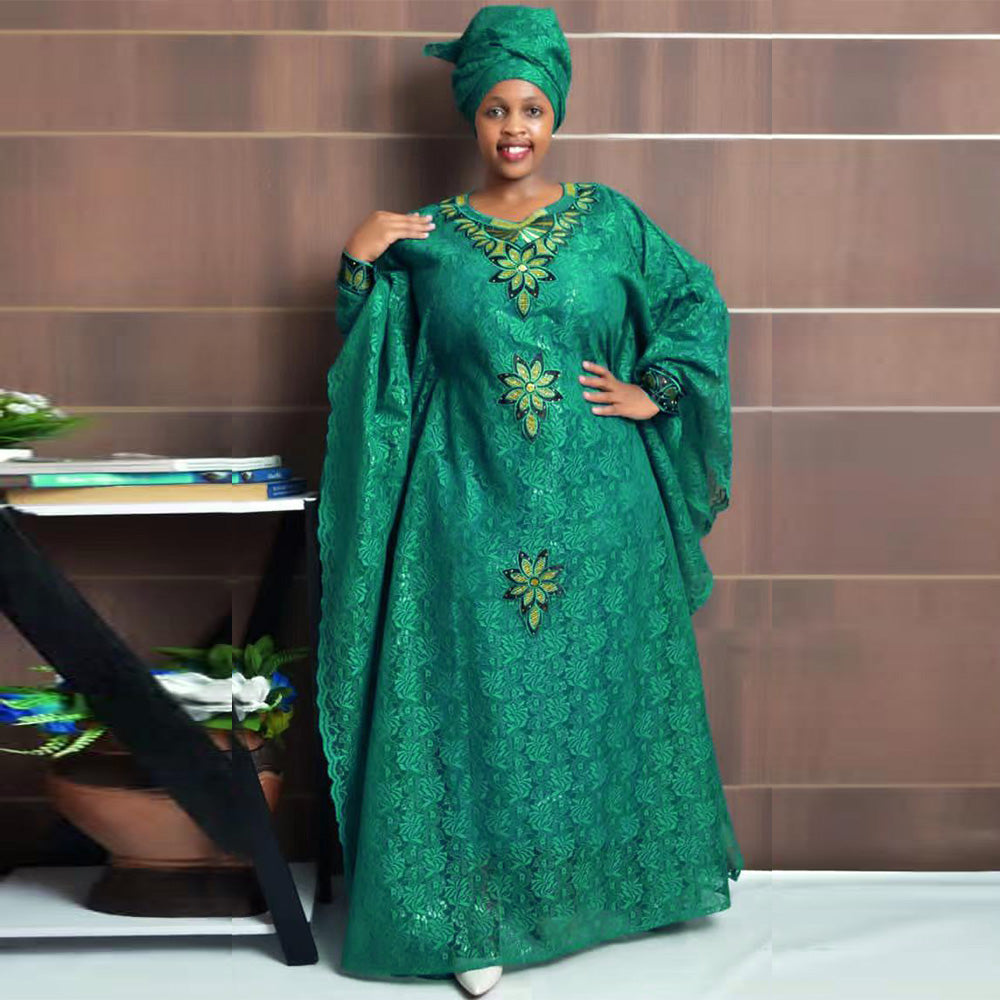 Plus Size African Clothes for Women 2024 New Dashiki Ankara Embroidery Bazin Ri image 3