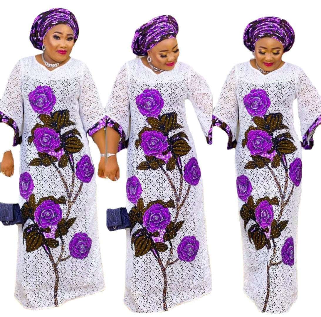 Long Maxi Dress African Dresses for Women 2021 Summer African Clothes Dashiki S image 5