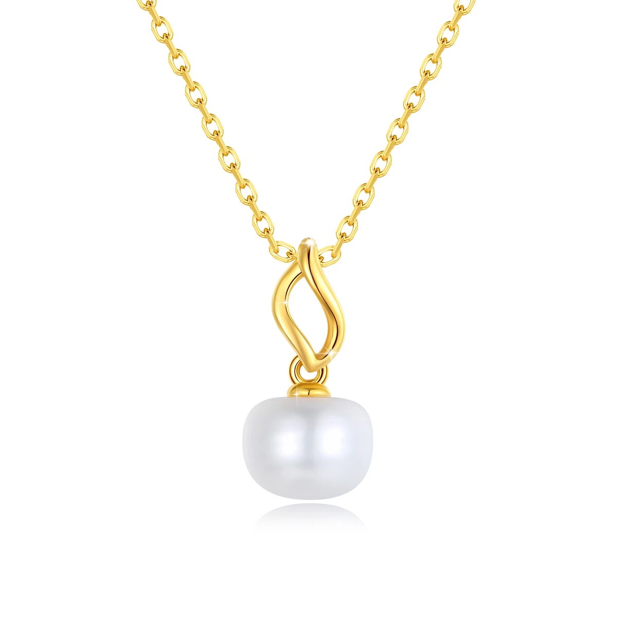 Sale At A Loss! 100% AU750 18K Gold Natrual Fresh Water Pearl Necklace With Cer image 0