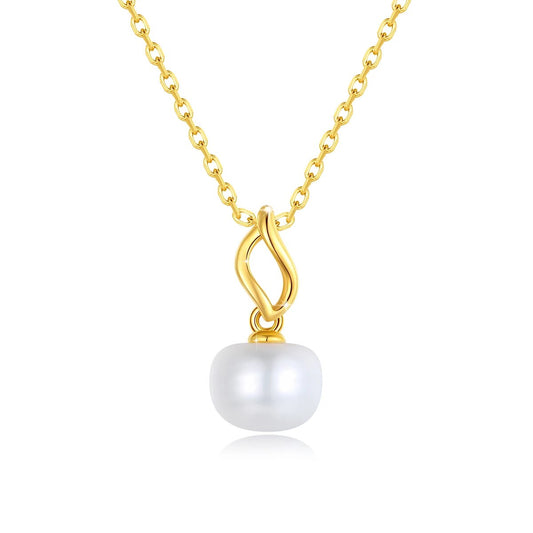 Sale At A Loss! 100% AU750 18K Gold Natrual Fresh Water Pearl Necklace With Cer image 0
