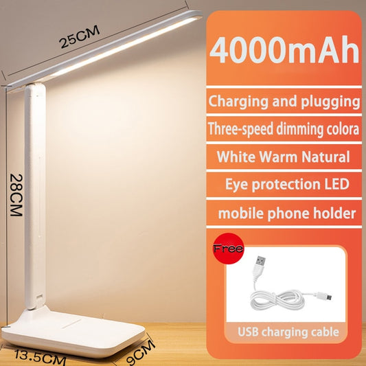 4000mAh Chargeable Folding table lamp eye protection touch dimmable LED lamp be image 0