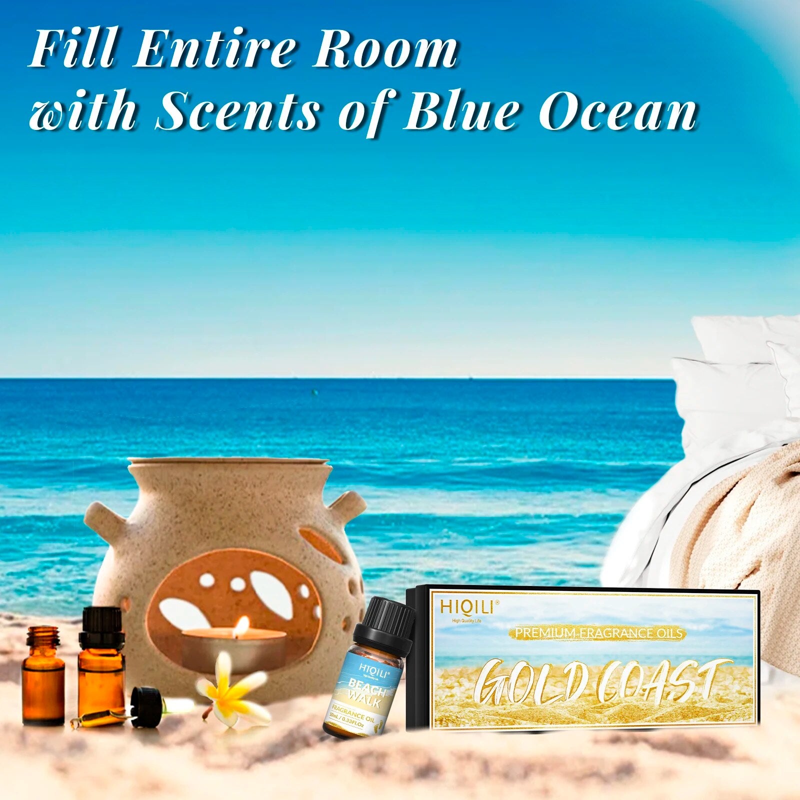 HIQILI Fragrance Oils Set-Gold Coast Theme | TOP 6 Gift Set Use for Aromatherap image 3