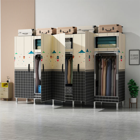 LEEGOHOME Wardrobes Closet Cloth Bedroom Furniture 85/125/166/207x45x170cm 26mm image 0