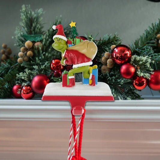 christmas Who Stole Christmas Metal Christmas Stocking Holder, Weighted, Green image 0