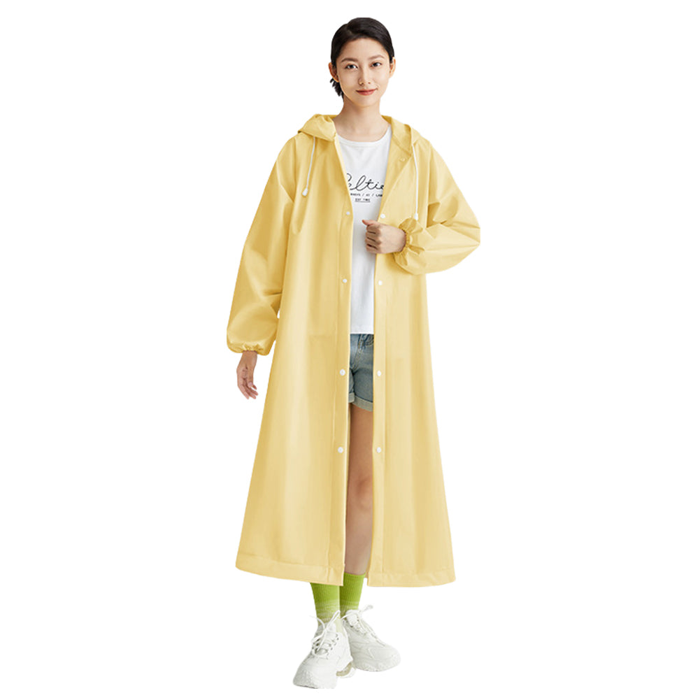 Adult Long Raincoat Reusable Waterproof Rain Coat Windproof EVA Rain Coat Draws image 6