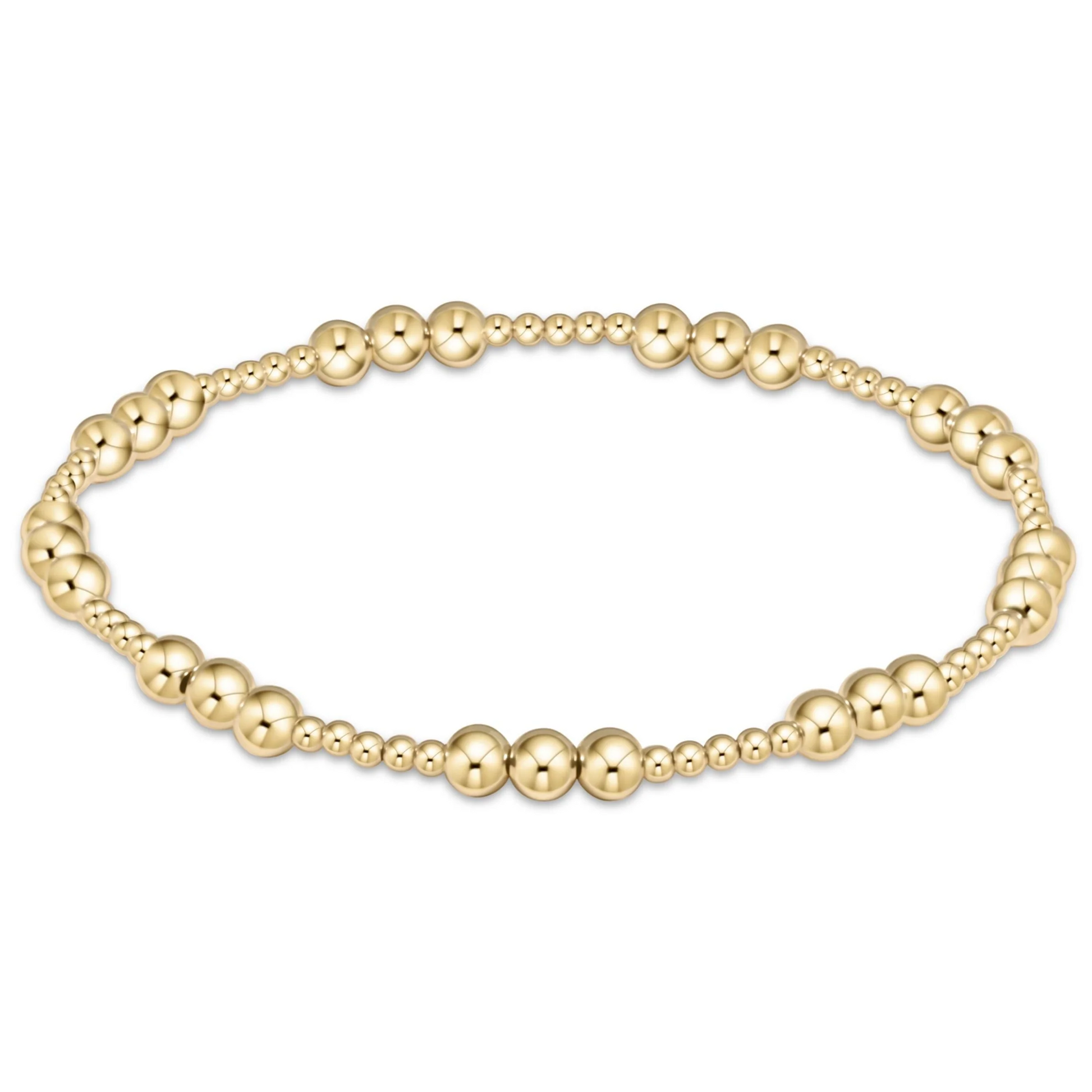 KKBEAD Stretch Bracelet Femme 18 K Waterproof Gold Plated Beaded Bracelets for image 2