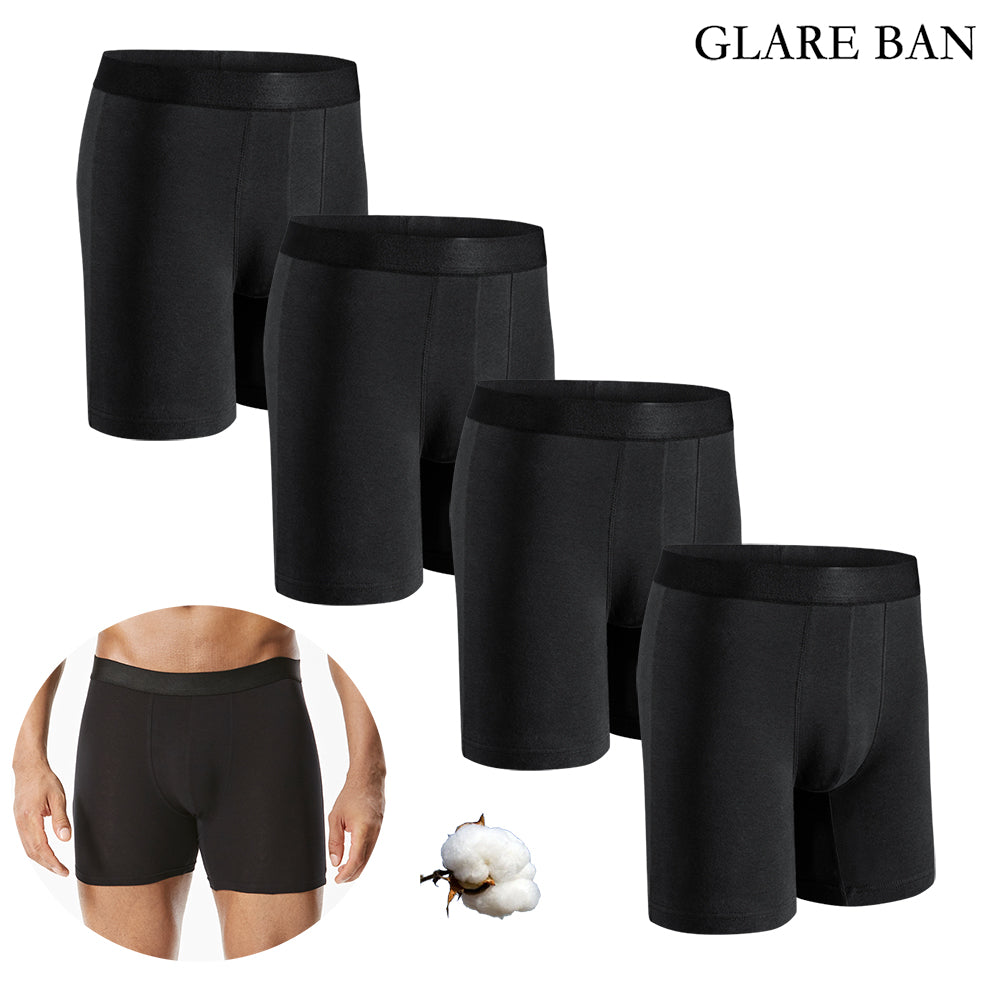 4pcs Pack Mid-Long Boxer Shorts Men Underwear Cotton Male Underpants for Men Se image 2