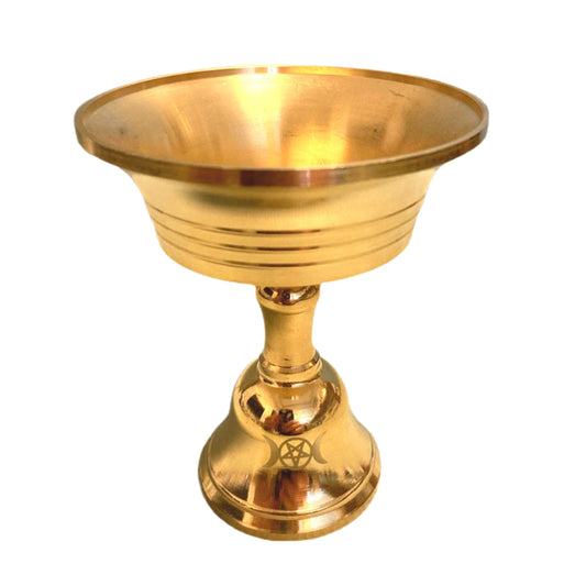 Brass Oil Lamp Holder Ghee Lamp Butter Lamp Holder Golden Cup Candle Candlestic image 0