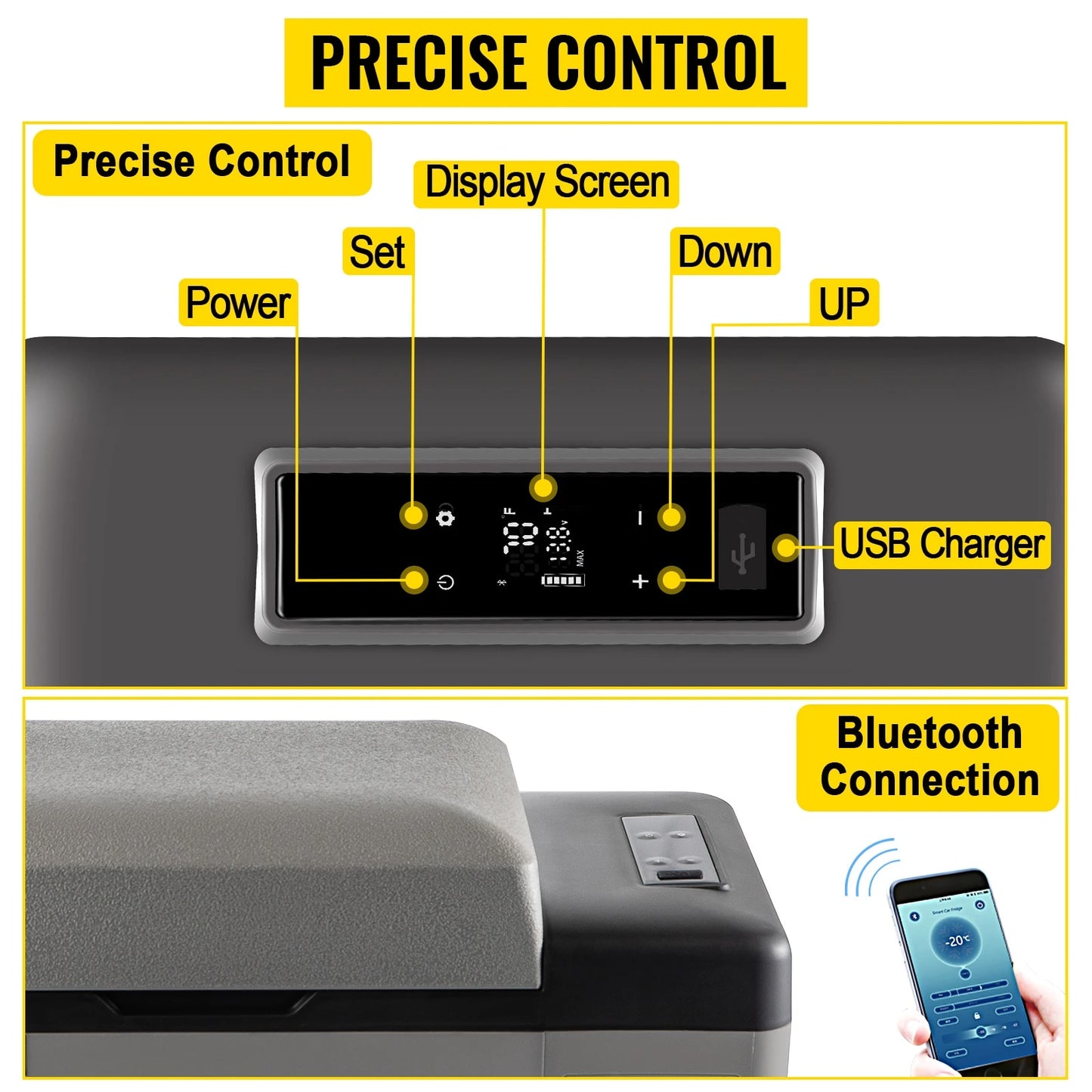 VEVOR 20L 22L 35L 45L 55L Car Refrigerator Mini Fridge Freezer Portable Compres image 9