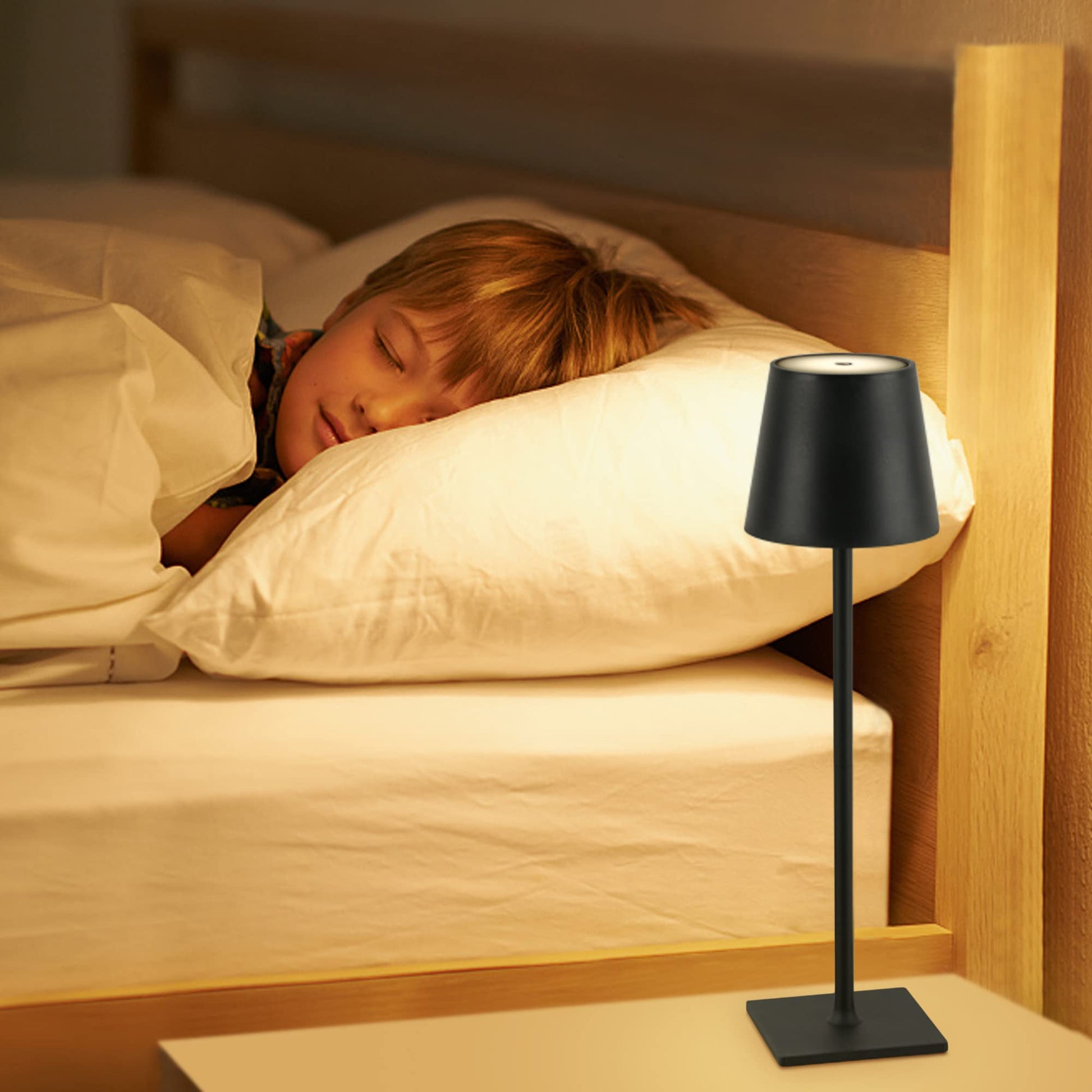IRALAN Table lamp for bedroom Rechargeable Wireless touch lamp Camping candle C image 4