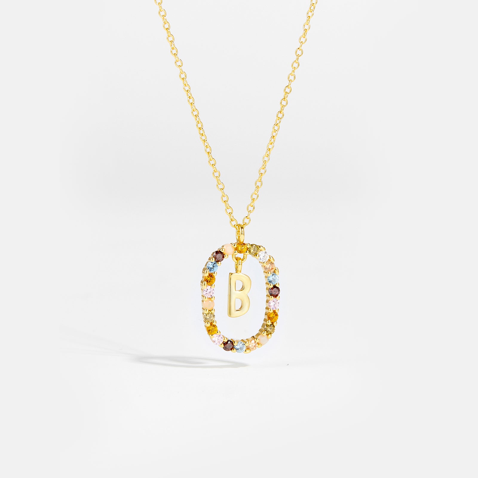 ANDYWEN 925 Sterling Silver Gold Letters A - Z  Initial M S C K Alphabet Penden image 17