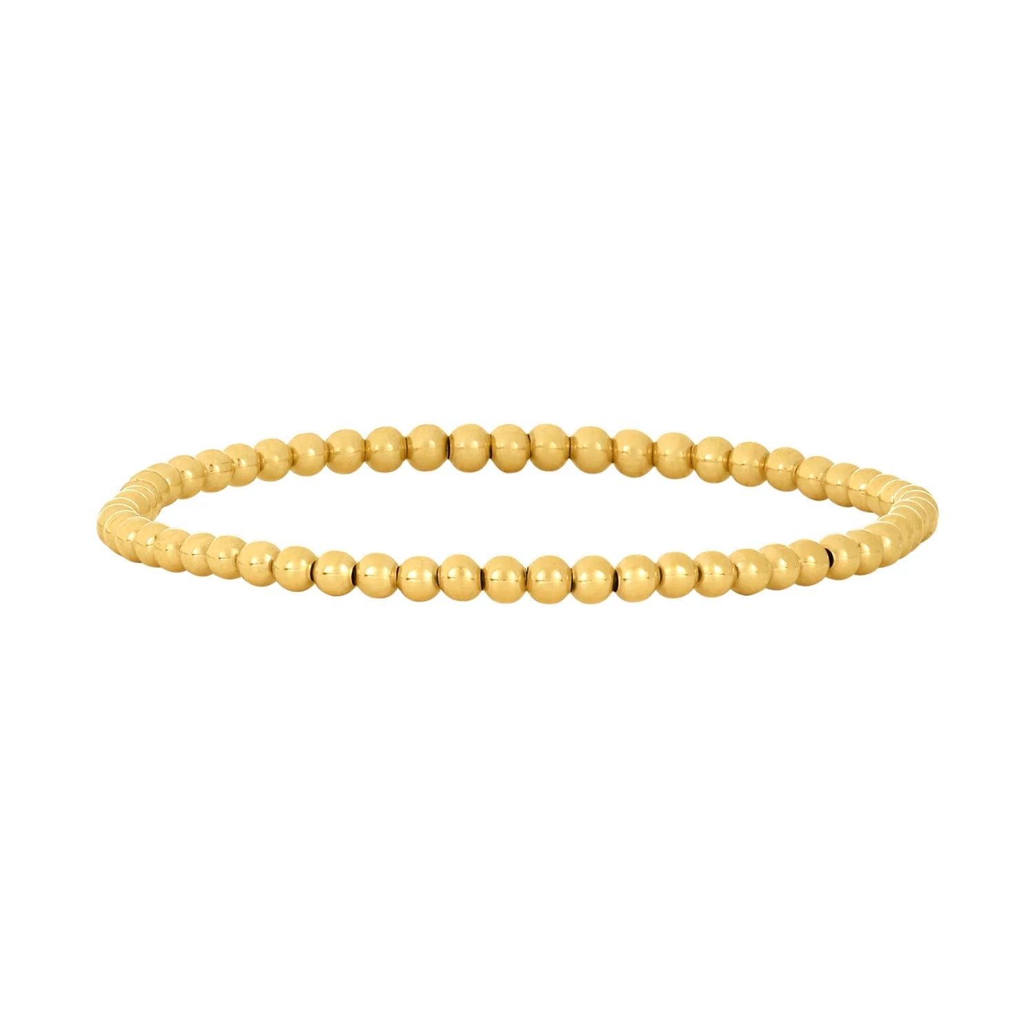 KKBEAD Gold Plated Beads Bracelet  for Women Stretch Bracelets Copper Beads 18 image 6