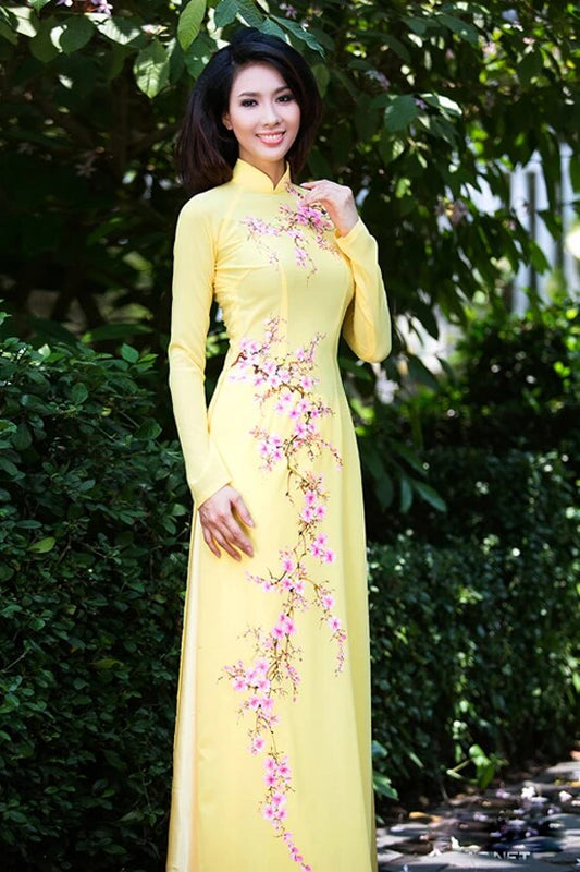 aodai vietnam clothing cheongsam aodai vietnam dress vietnamese two-piece cheon image 0