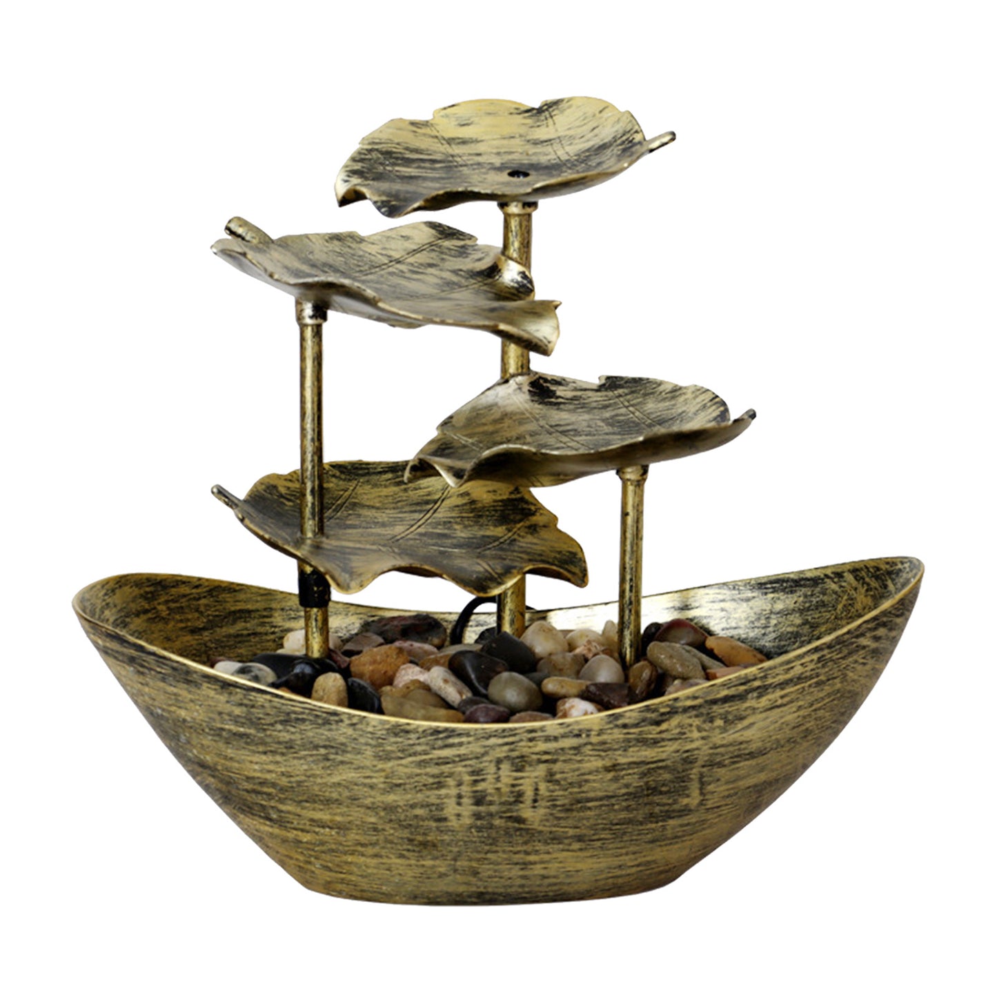 Relaxation Indoor Waterfall Fountain Tabletop Water Fountain LED Light USB Oper image 2