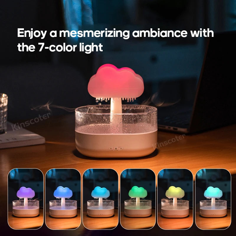 Cute 2024 2024 For Cloud  Diffuser Zen Raindrops Air Humidifier Essential Oil D image 5