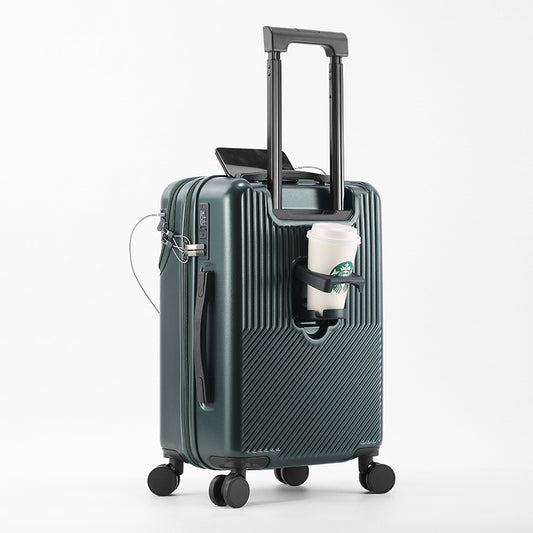 2024 New Durable Luggage Sets Suitcase Front Open TSA Lock USB Slient Spinner W image 0