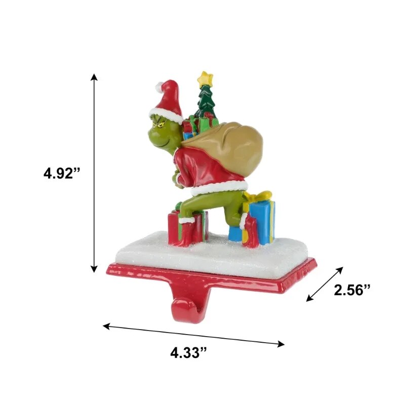 christmas Who Stole Christmas Metal Christmas Stocking Holder, Weighted, Green image 3