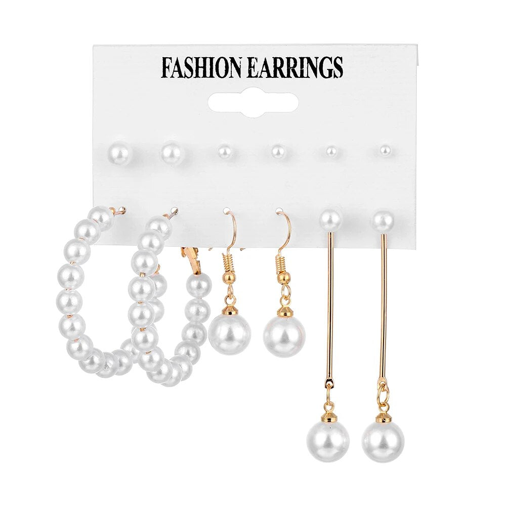 FNIO Statement Gold Color Big Bamboo Circle Hoop Earrings For Women Hip Hop Ear image 3