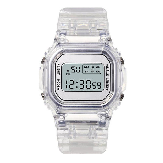 Fashion Men Women Watches Gold Casual Transparent Digital Sport Watch Lover's G image 0