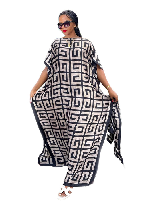 Oversize African Women Clothing Dubai Dashiki Abaya Free Size Print Design With image 0