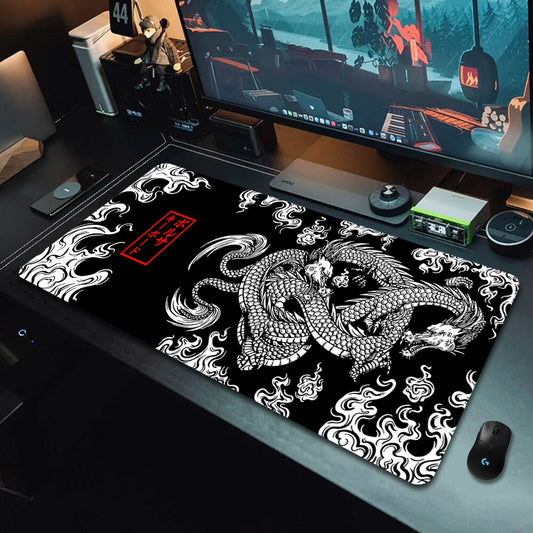 Japanese Dragon Large Gaming Mousepad XXL Keyboard Gamer Mouse Pad on The Table image 0