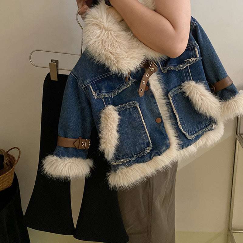 Kids Clothes Toddler Jacket 2023 Winter Coat Outerwear Girls' New Plush Polo Co image 3