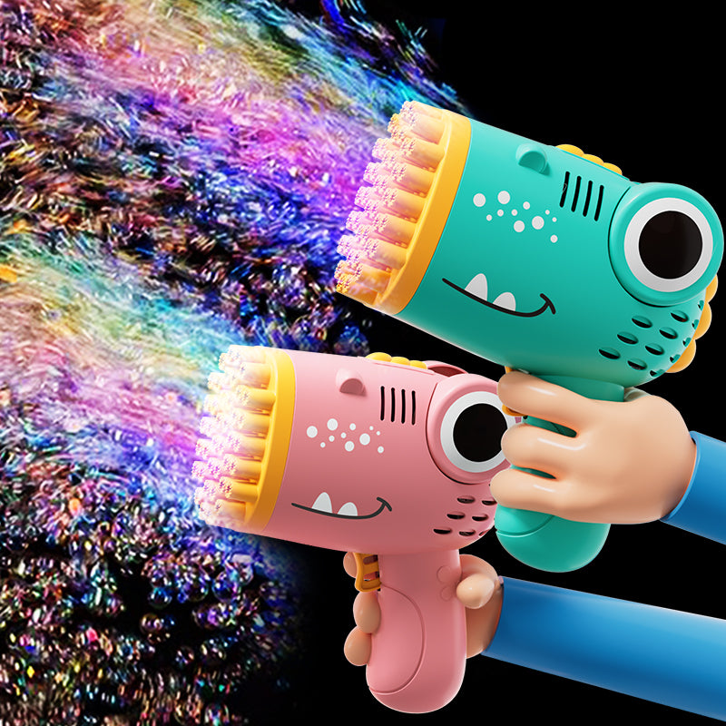 40 Hole Dinosaur Bubble Handheld Bubble Machine, Electric Bubble Gun, Outdoor W image 1