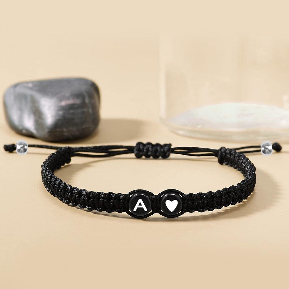 26 Letters Initial Heart Bracelets Handmade Adjustable A-Z Name Braided Bracele image 29