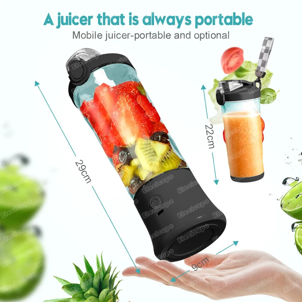 Elecicopo 240W Portable smoothie blender usb rechargeable mini mixer juicer cup image 10
