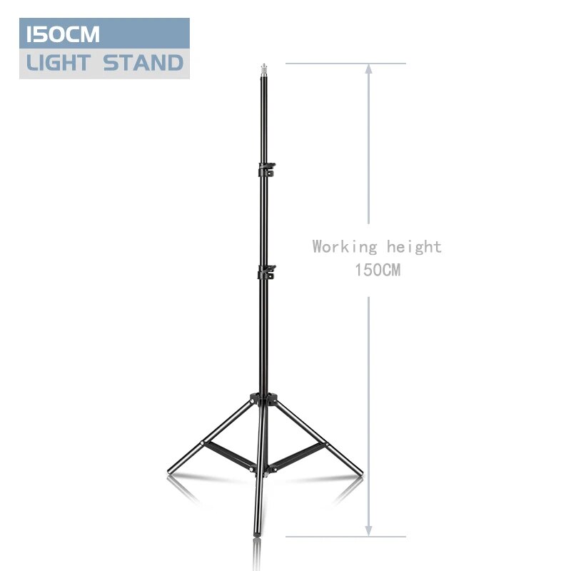 37/68/100/150/200CM Selfie Light Tripod 1/4 Screw Head Photography Portable Sta image 3