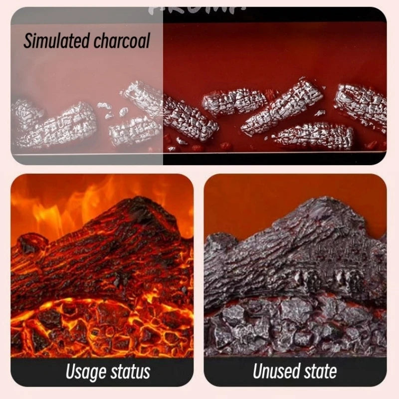 NEW 3D Simulated Fireplace Diffuser 7 Colors LED Ultrasonic  Essential Oil Fire image 6