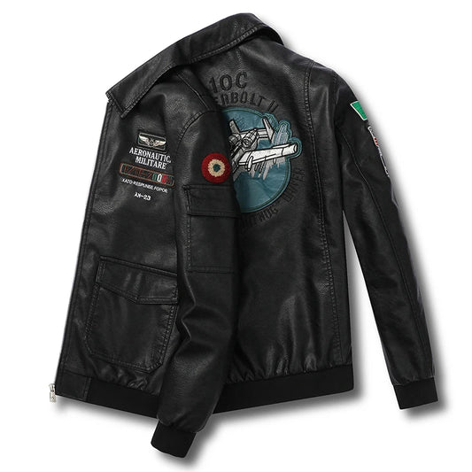 2024  Indian Embroidery Genuine Leather Jacket Men's Cowhide Motorcycle Jackets image 0