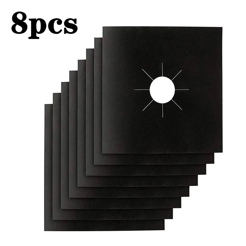 2-8pcs Stove Protector Cover Liner Clean Mat Pad Gas Cooker Cover Washable Stov image 3
