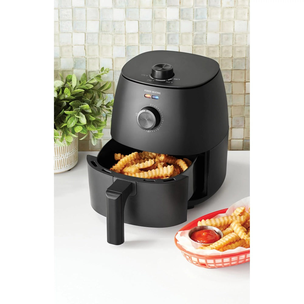 Mainstays 2.2 Quart Compact Air Fryer, Non-Stick, Dishwasher Safe Basket, 1150W image 0