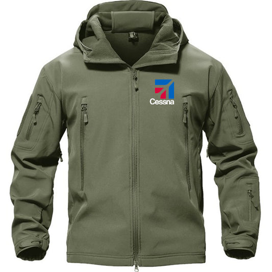 Men's Outdoor Military Jackets Tactical Shark Skin Flight Cessna Aviation Pilot image 0
