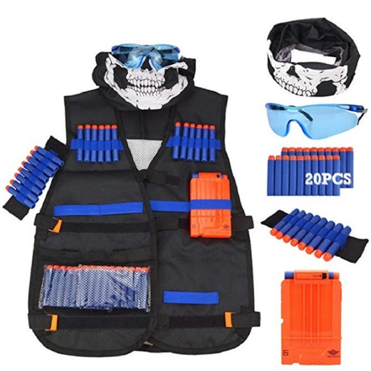 Children Kids Tactical Outdoor Vest Holder Kit Game Guns Accessories Toys for N image 0