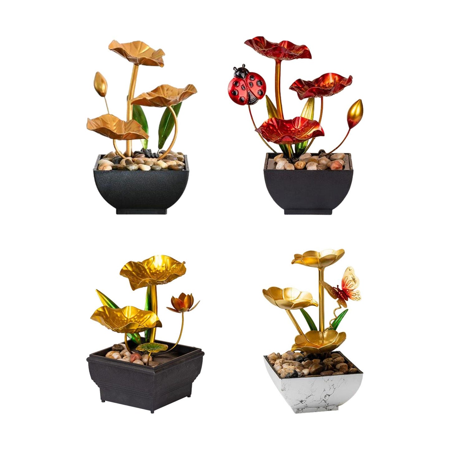 Tabletop Fountain Traditional Fengshui Easy to Use Indoor Relaxation Indoor Dec image 1