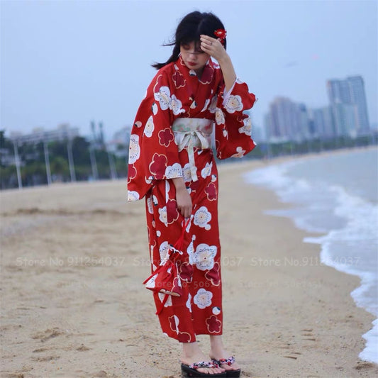 Japanese Style Women Sexy Elegant Kimono Belt Anime Cosplay Costume Bathrobes H image 0