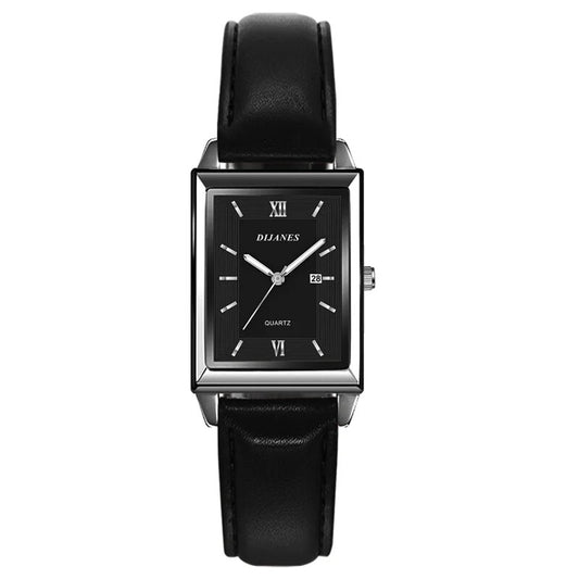 Fashion Men's Calendar Sport Casual Leather Wristwatch Luxury Business Golden S image 0