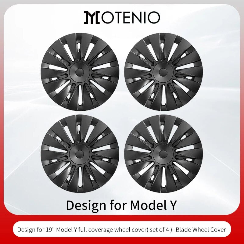 4PCS Wheel Cap For Tesla Model Y 2023 19 Inch RightÂ Left Hubcaps Cyclone Cover image 5